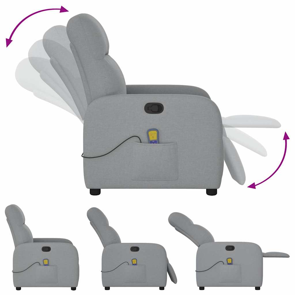 Fauteuil de massage tissu gris clair