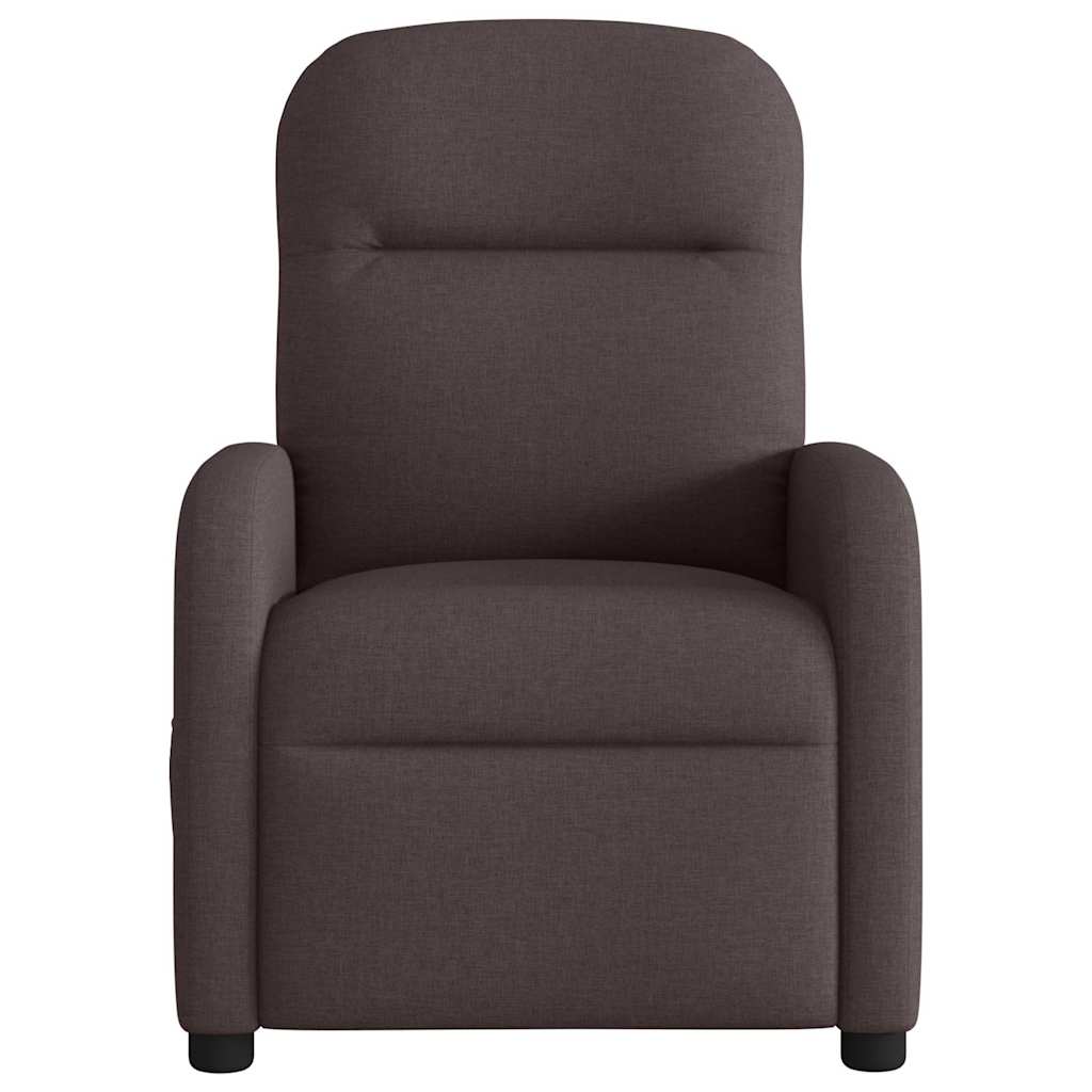 Fauteuil de massage tissu marron foncé