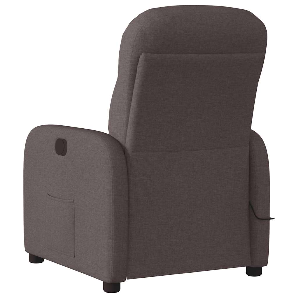Fauteuil de massage tissu marron foncé