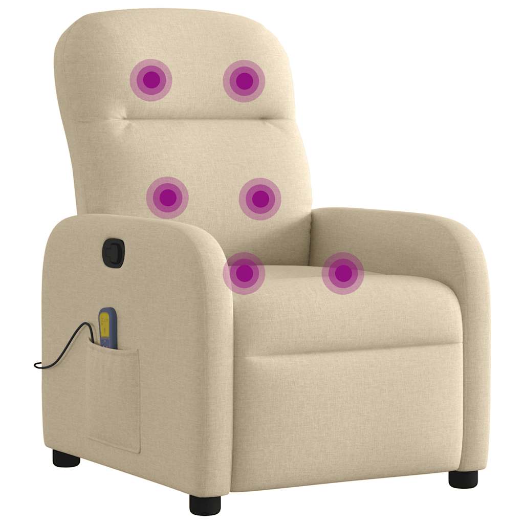 Fauteuil de massage tissu crème