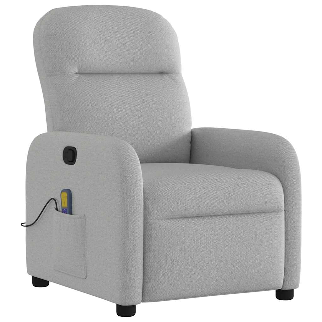 Fauteuil de massage en tissu gris nuage