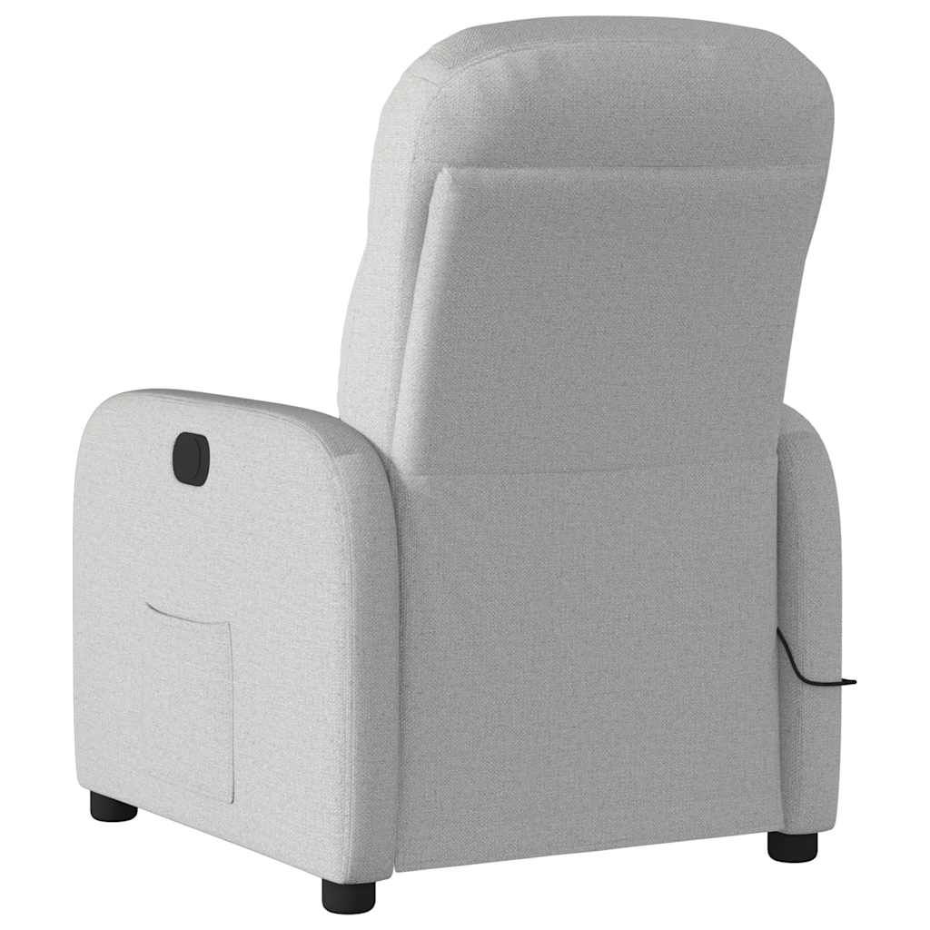 Fauteuil de massage en tissu gris nuage