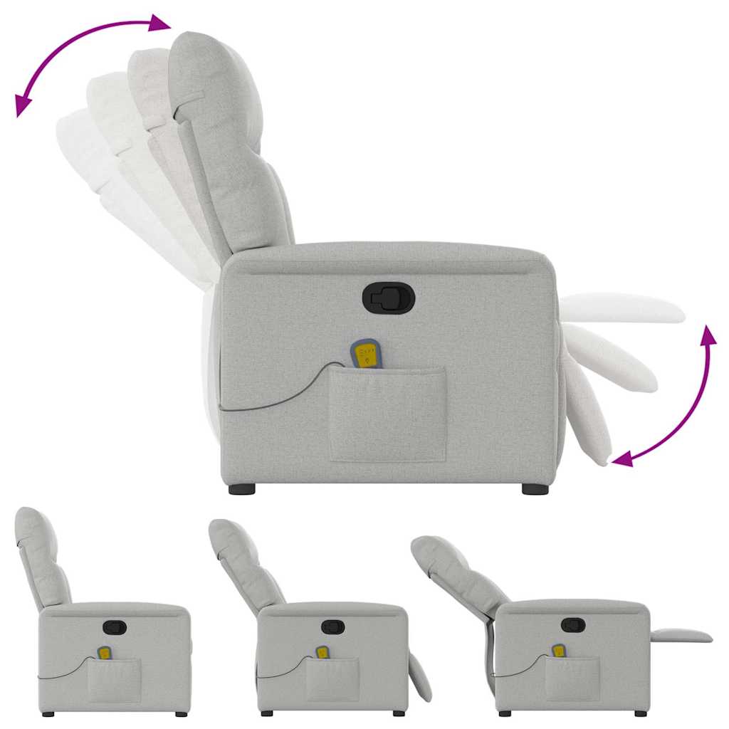 Massagesessel Wolkengrau Stoff