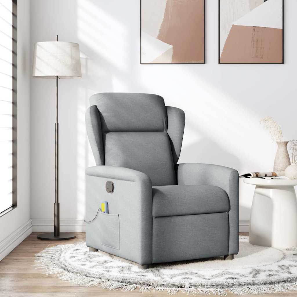 Fauteuil de massage tissu gris clair