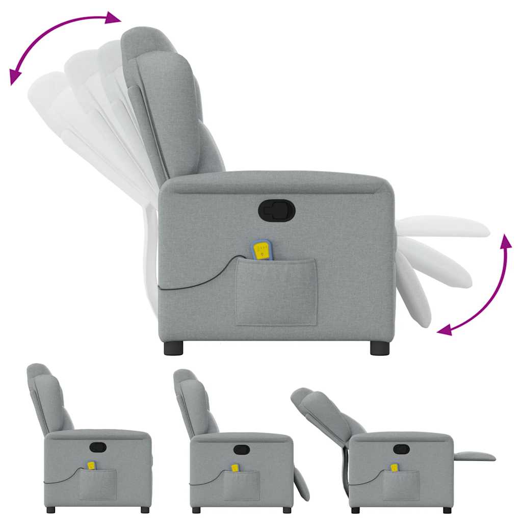 Fauteuil de massage tissu gris clair