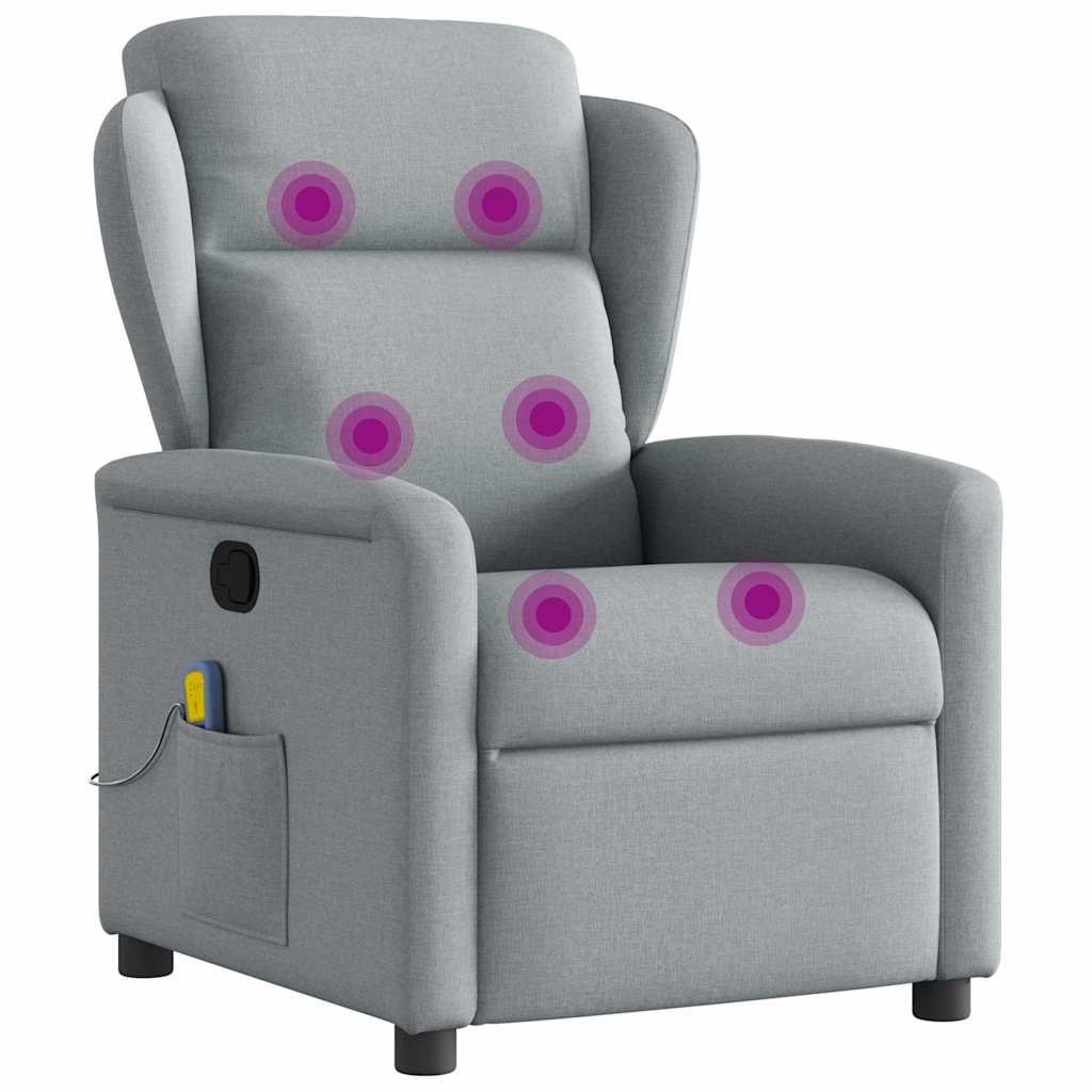 Fauteuil de massage tissu gris clair