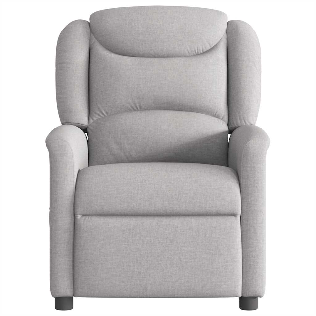 Fauteuil relax tissu gris nuage
