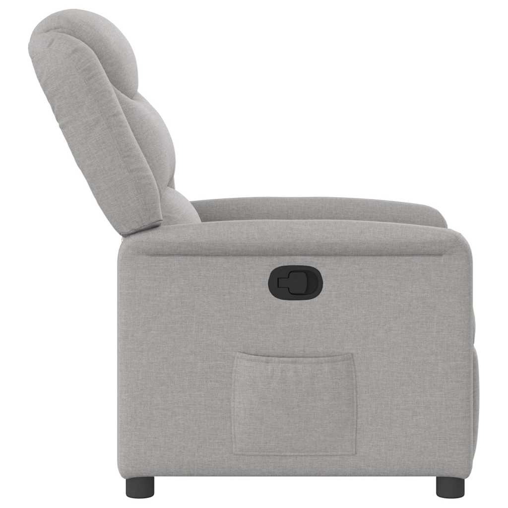 Fauteuil relax tissu gris nuage