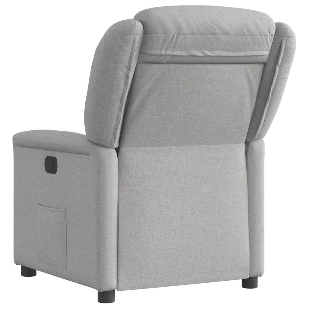 Fauteuil relax tissu gris nuage