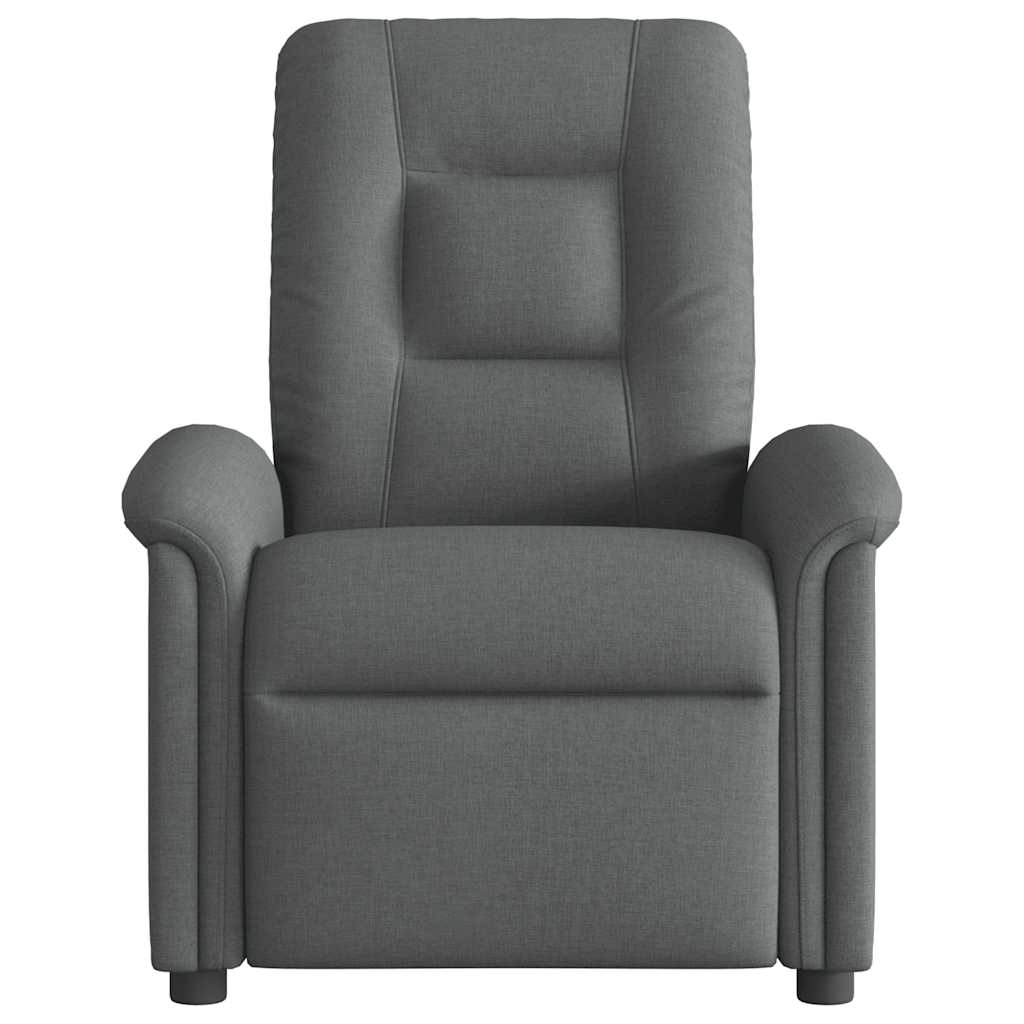 Fauteuil de relaxation tissu gris foncé