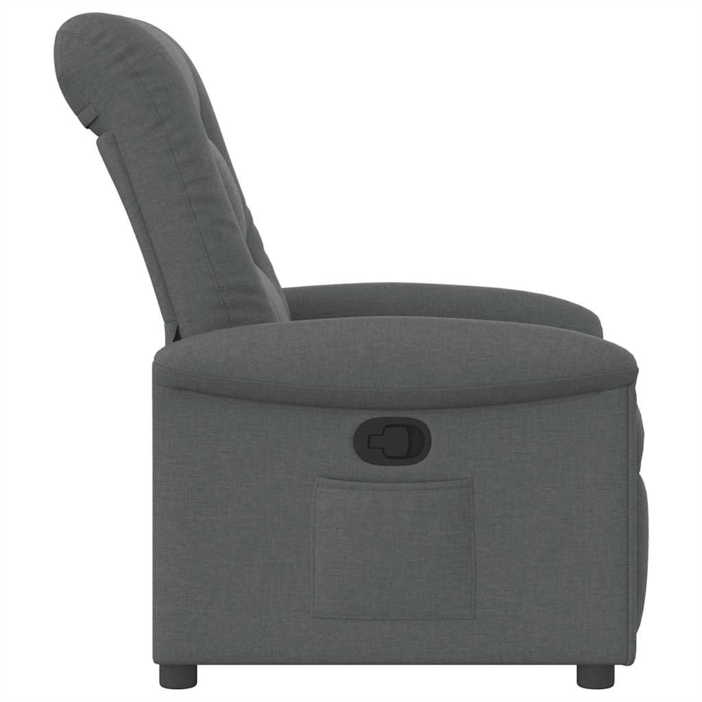 Fauteuil de relaxation tissu gris foncé