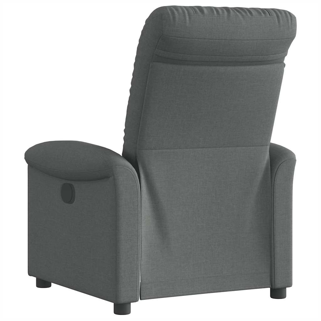 Fauteuil de relaxation tissu gris foncé