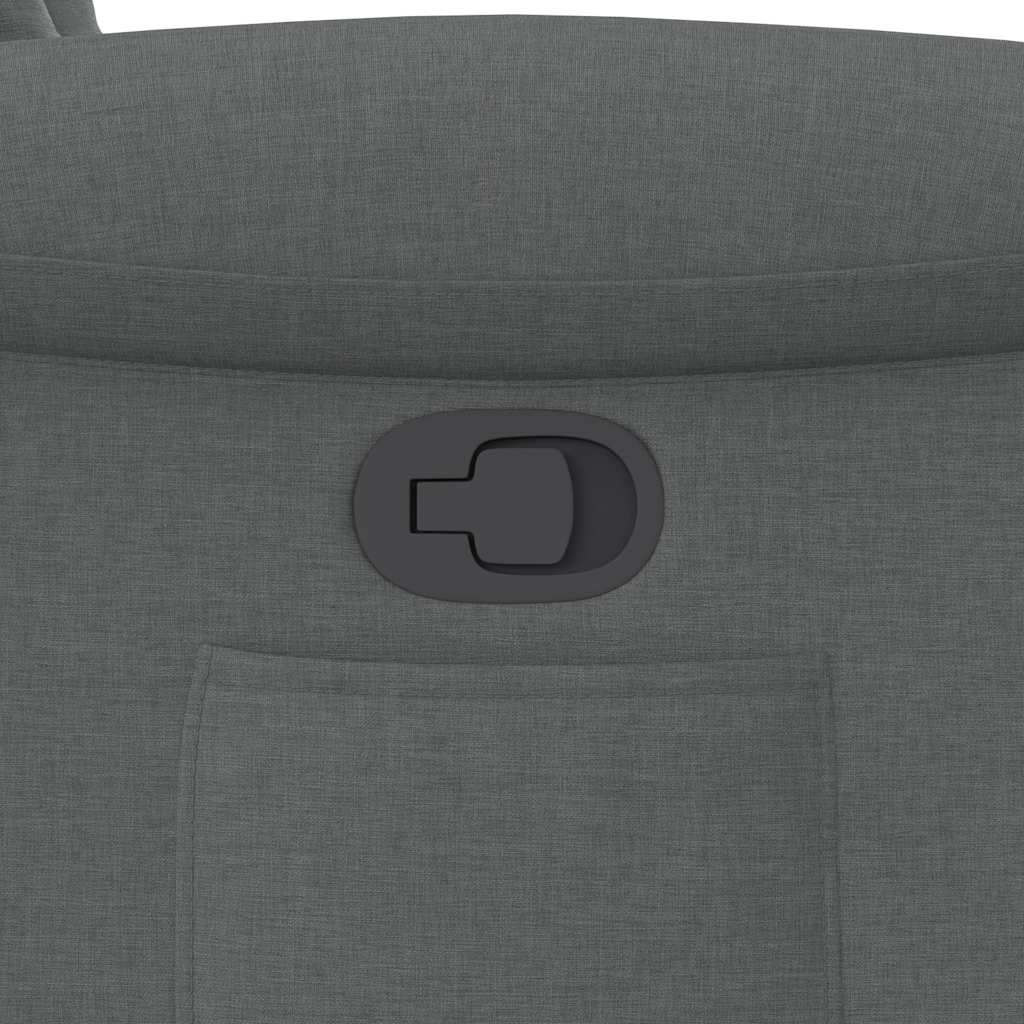 Fauteuil de relaxation tissu gris foncé