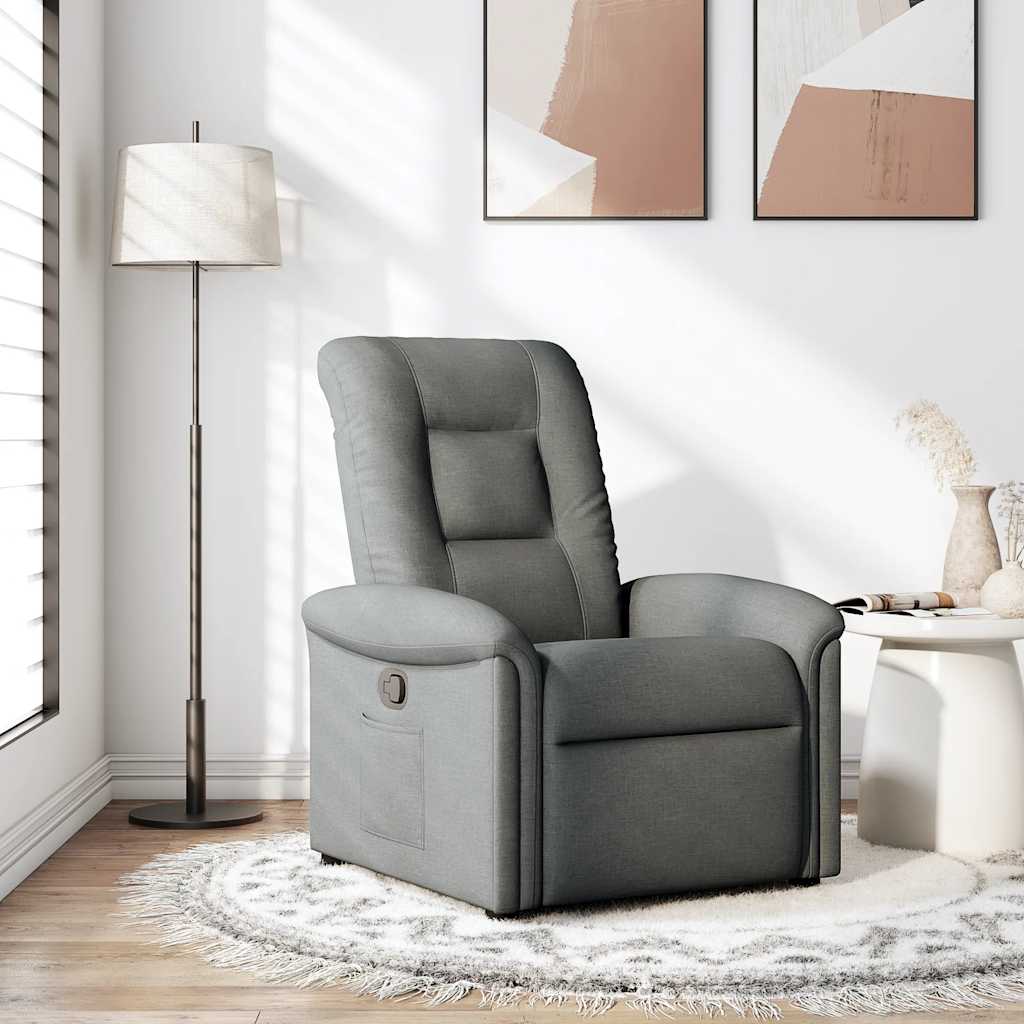 Fauteuil de relaxation tissu gris foncé