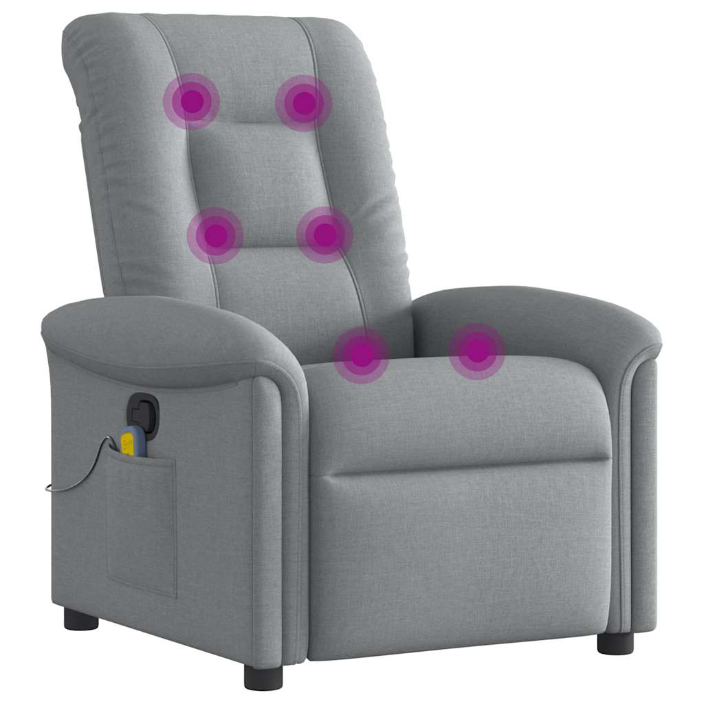 Fauteuil de massage tissu gris clair