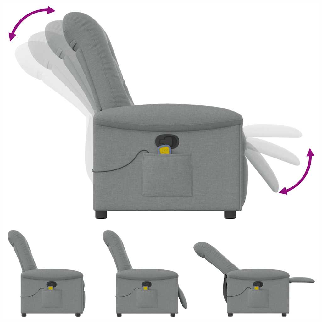 Fauteuil de massage tissu gris clair