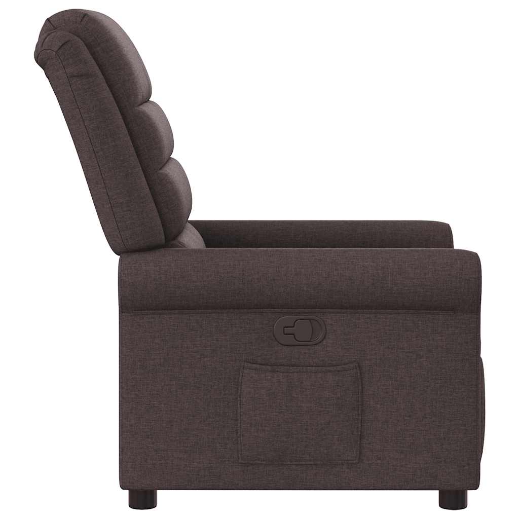 Relaxsessel Dunkelbraun Stoff