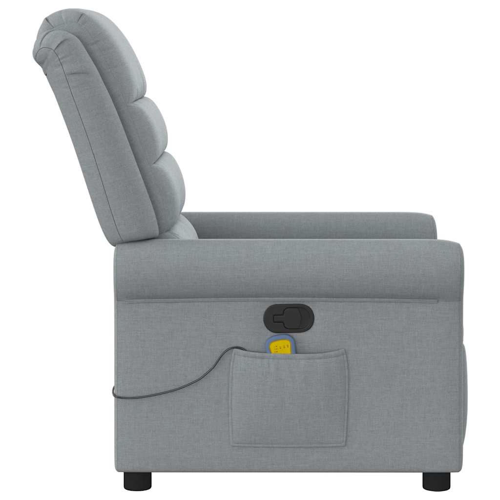 Fauteuil de massage tissu gris clair
