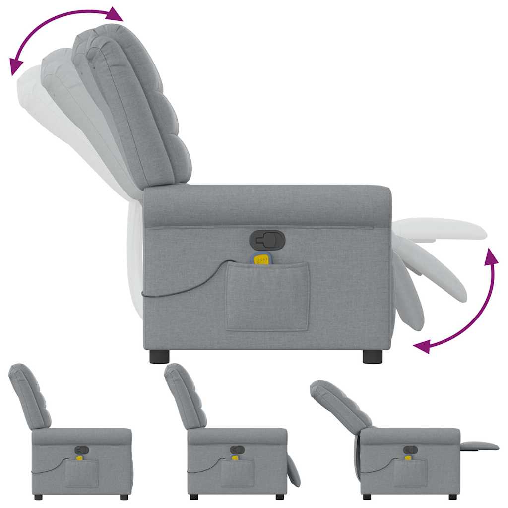Fauteuil de massage tissu gris clair