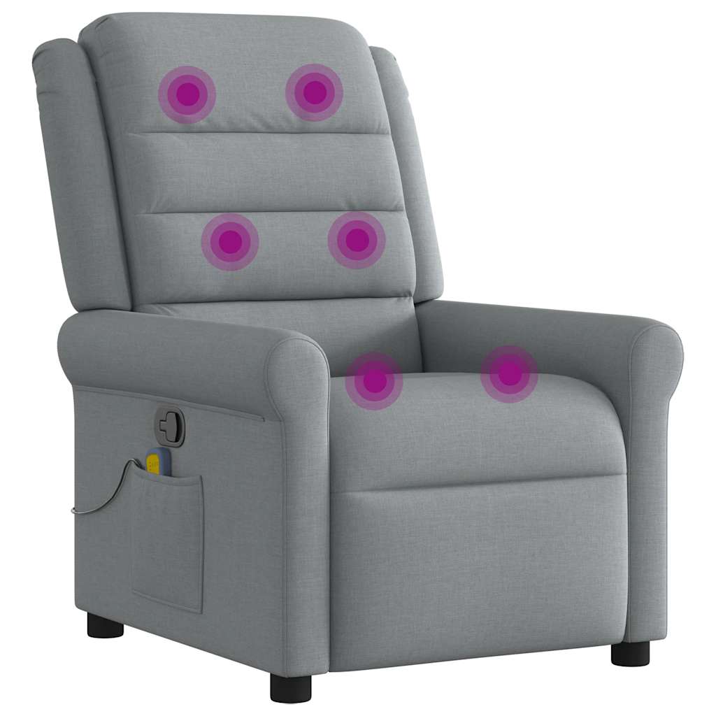 Fauteuil de massage tissu gris clair