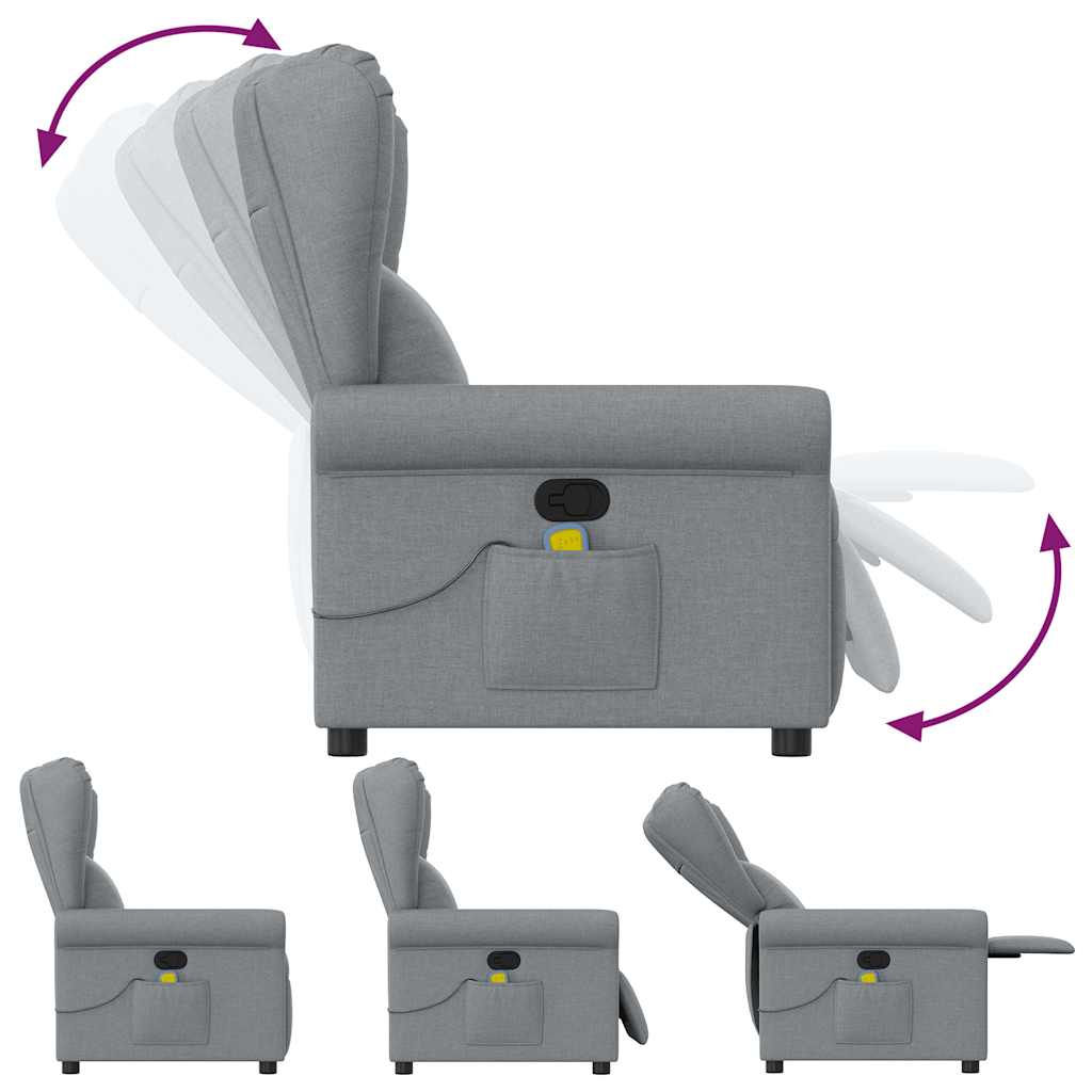 Fauteuil de massage tissu gris clair