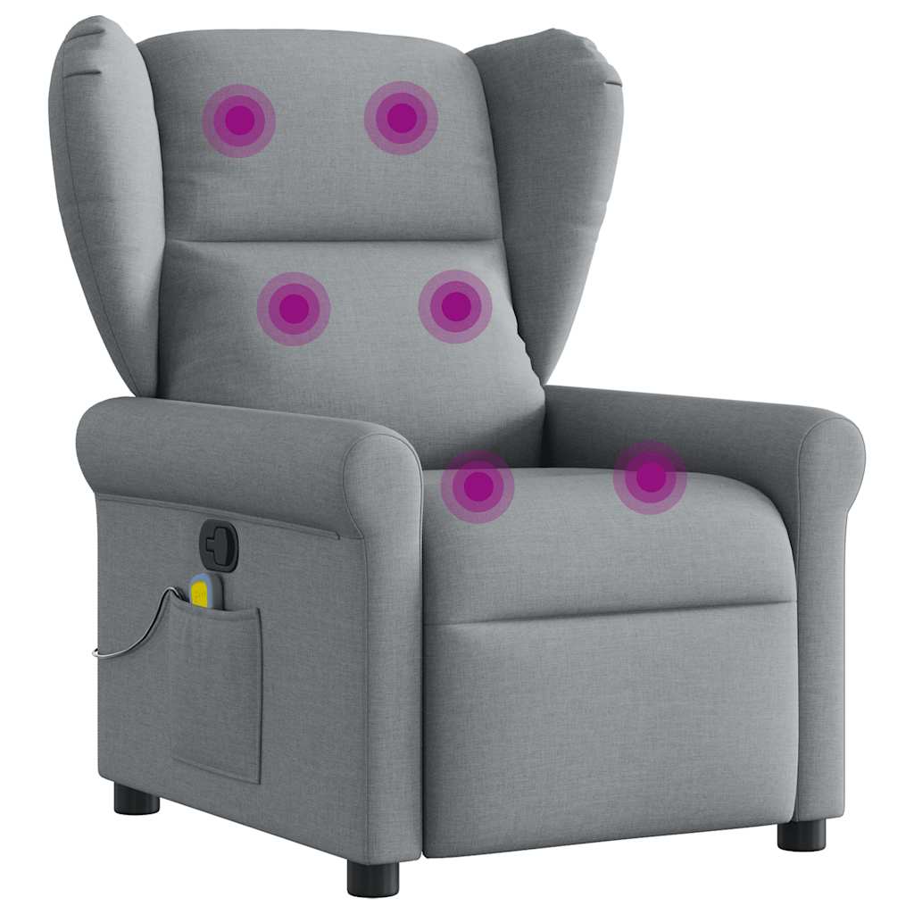 Fauteuil de massage tissu gris clair
