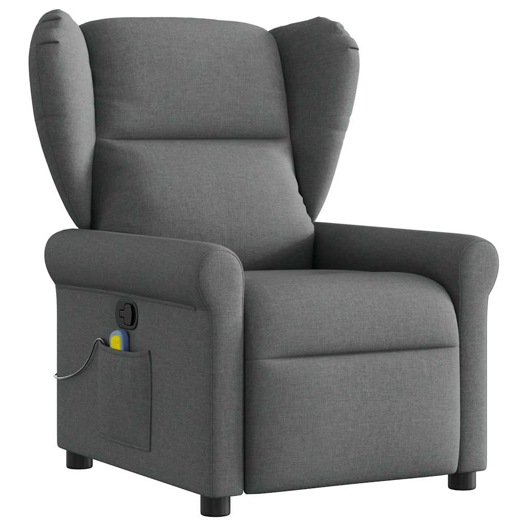 Fauteuil de massage tissu gris foncé