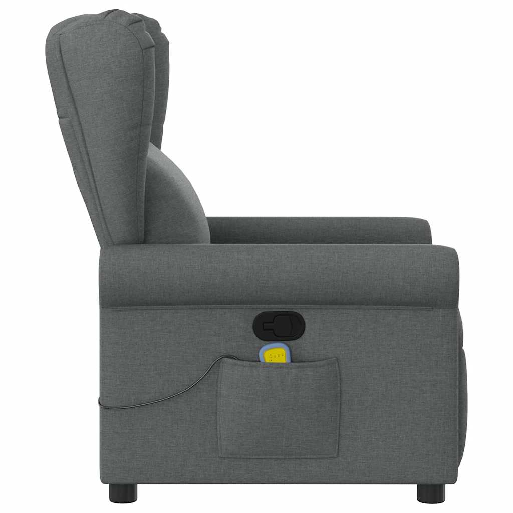 Fauteuil de massage tissu gris foncé
