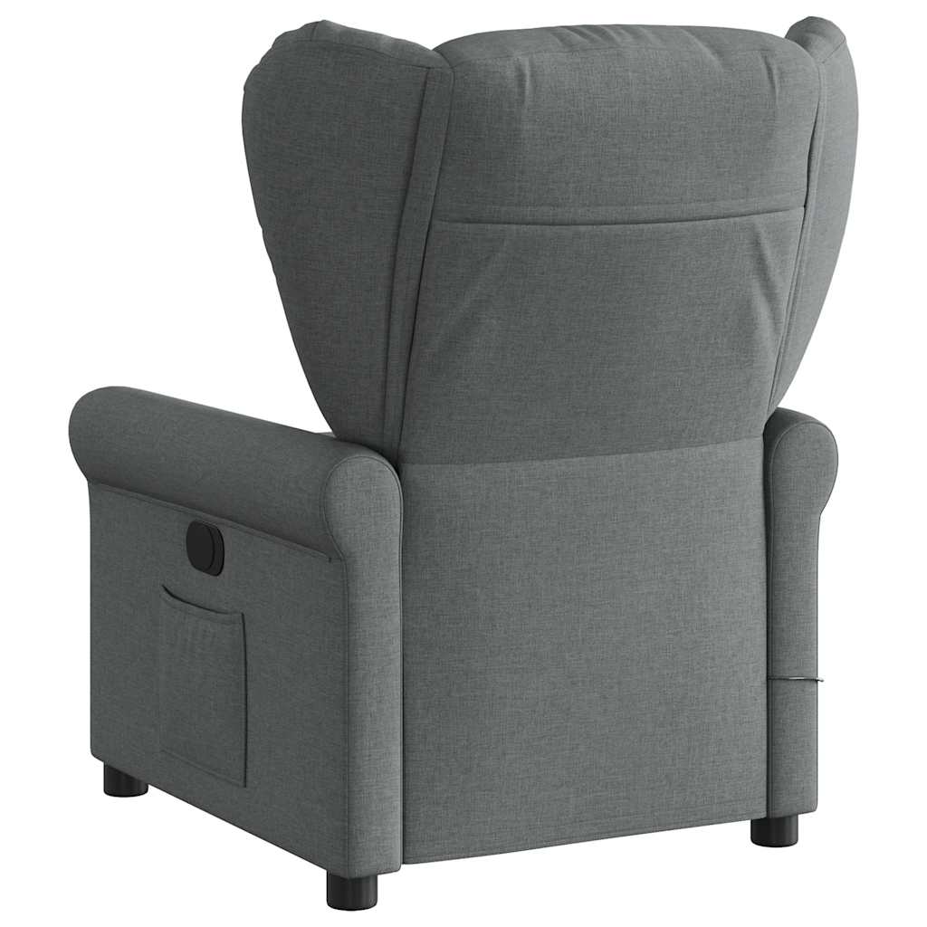 Fauteuil de massage tissu gris foncé
