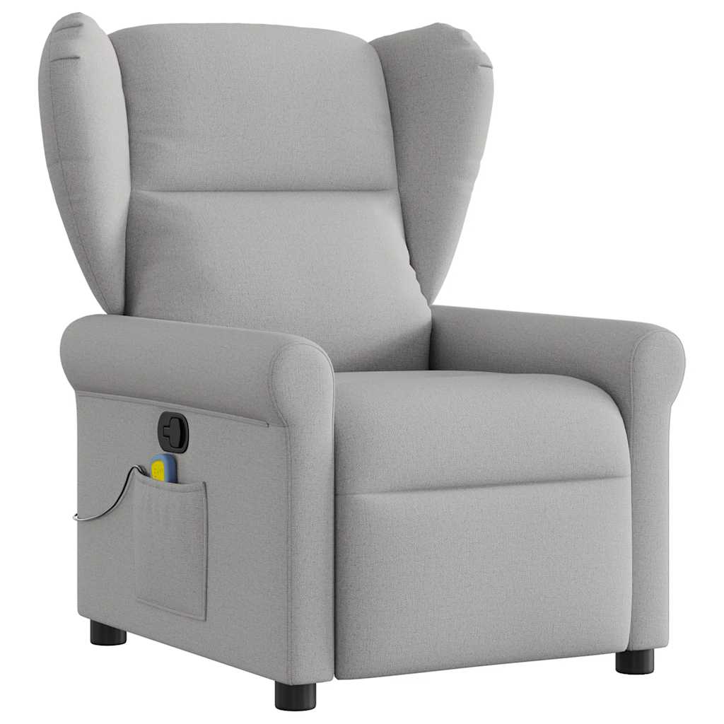 Fauteuil de massage en tissu gris nuage