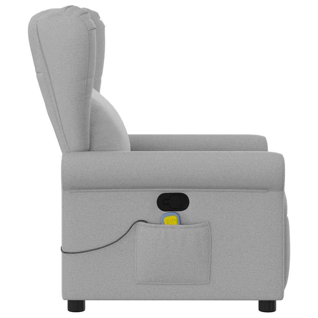 Fauteuil de massage en tissu gris nuage
