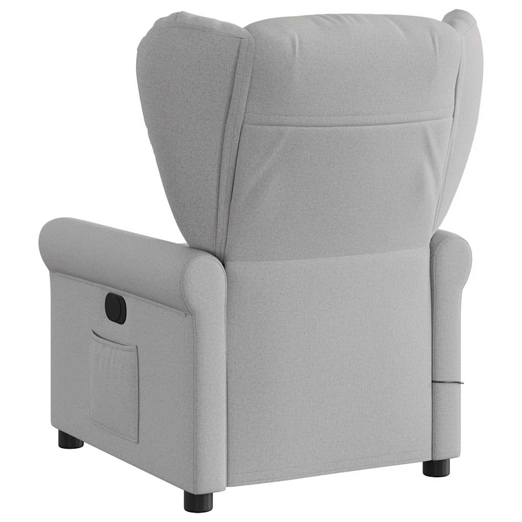 Fauteuil de massage en tissu gris nuage