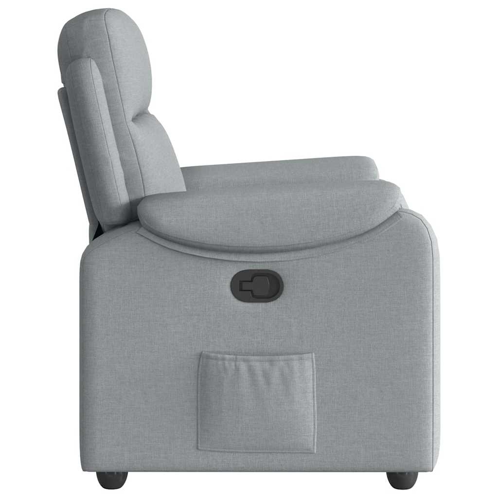 Fauteuil de relaxation tissu gris clair