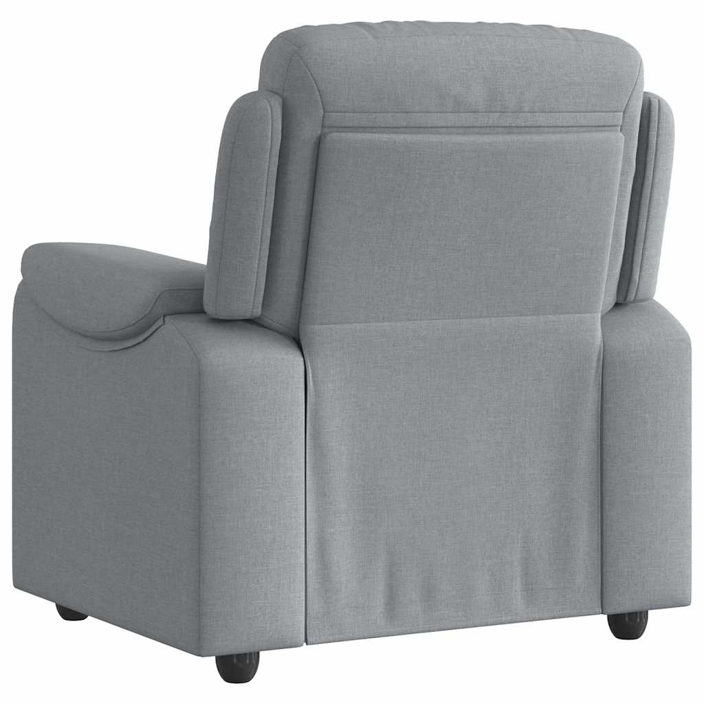 Fauteuil de relaxation tissu gris clair