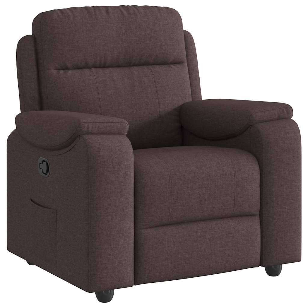 Relaxsessel Dunkelbraun Stoff
