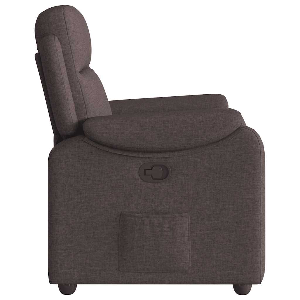 Relaxsessel Dunkelbraun Stoff