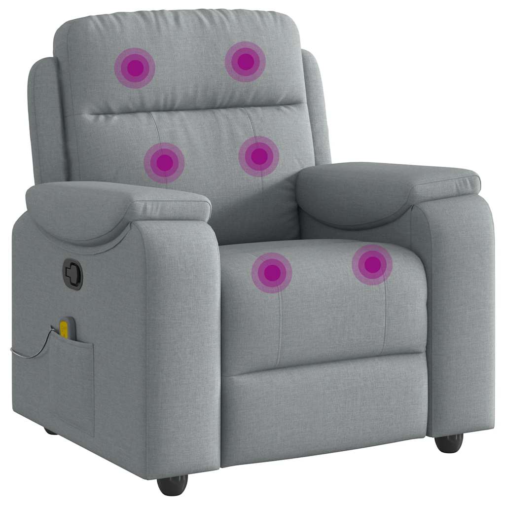 Fauteuil de massage tissu gris clair