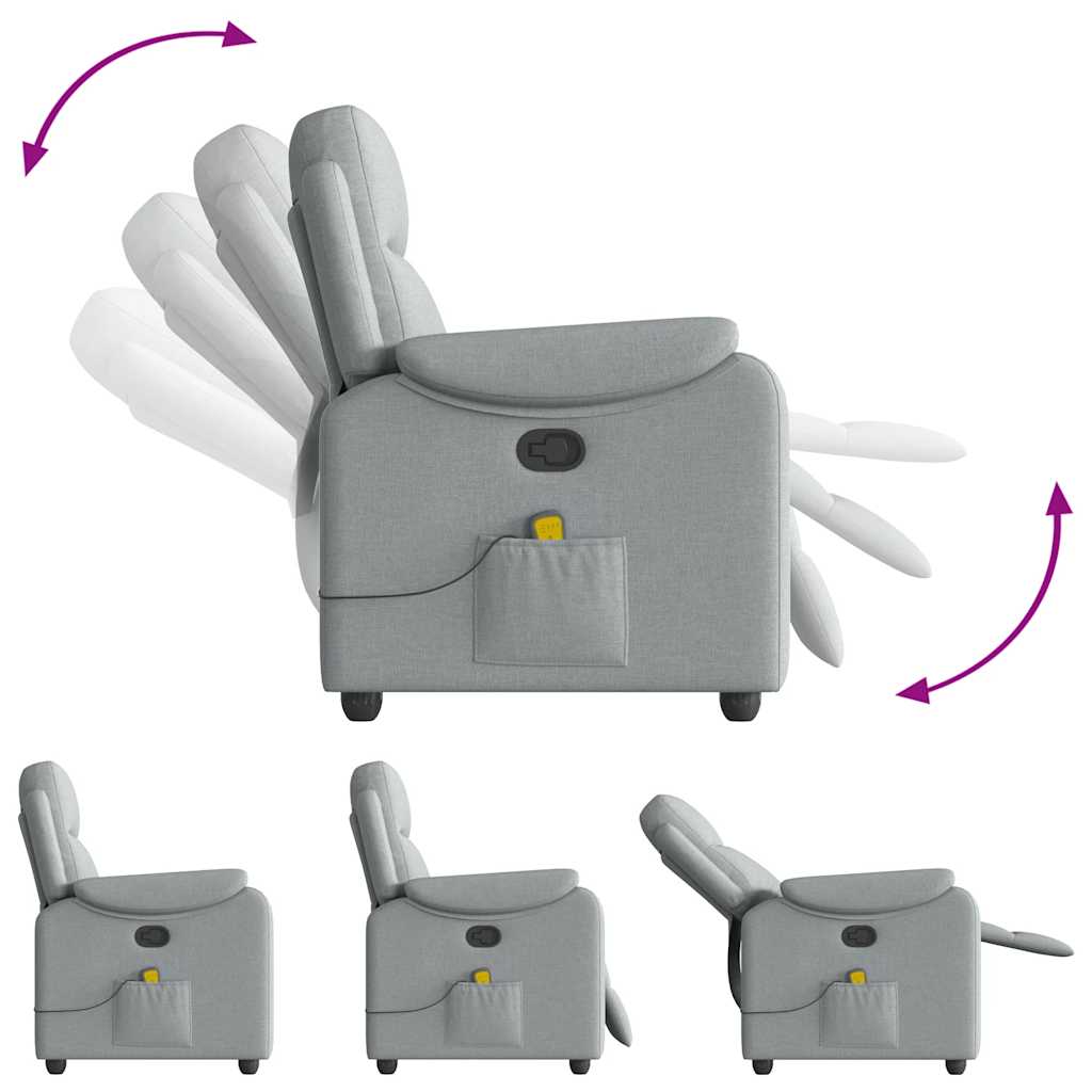 Fauteuil de massage tissu gris clair