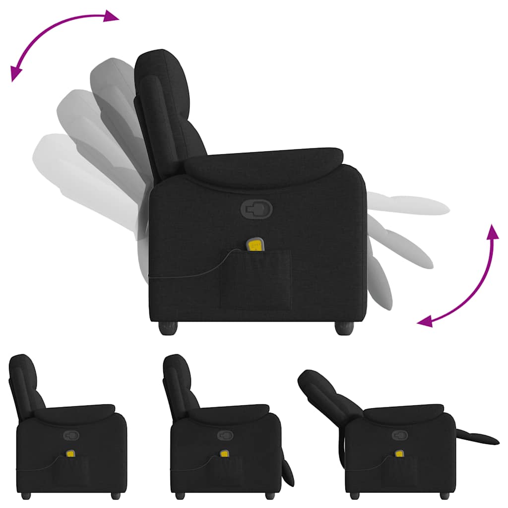 Fauteuil de massage tissu noir