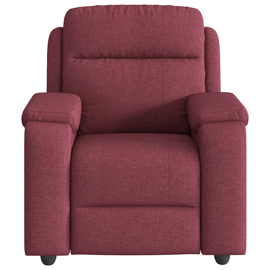 Fauteuil de massage tissu rouge vin