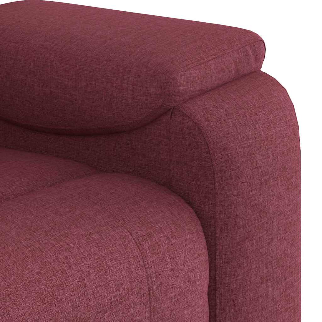 Fauteuil de massage tissu rouge vin