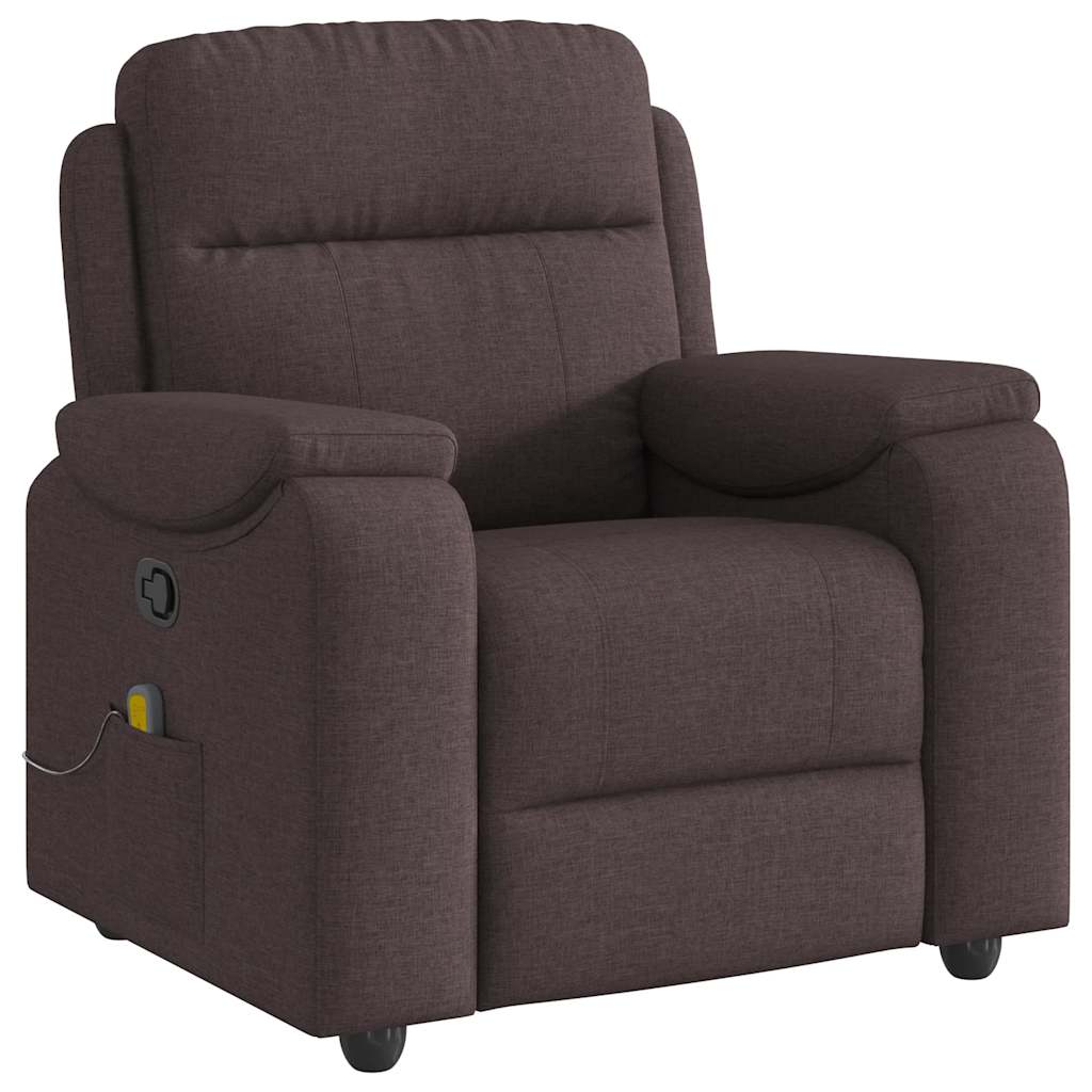 Fauteuil de massage tissu marron foncé