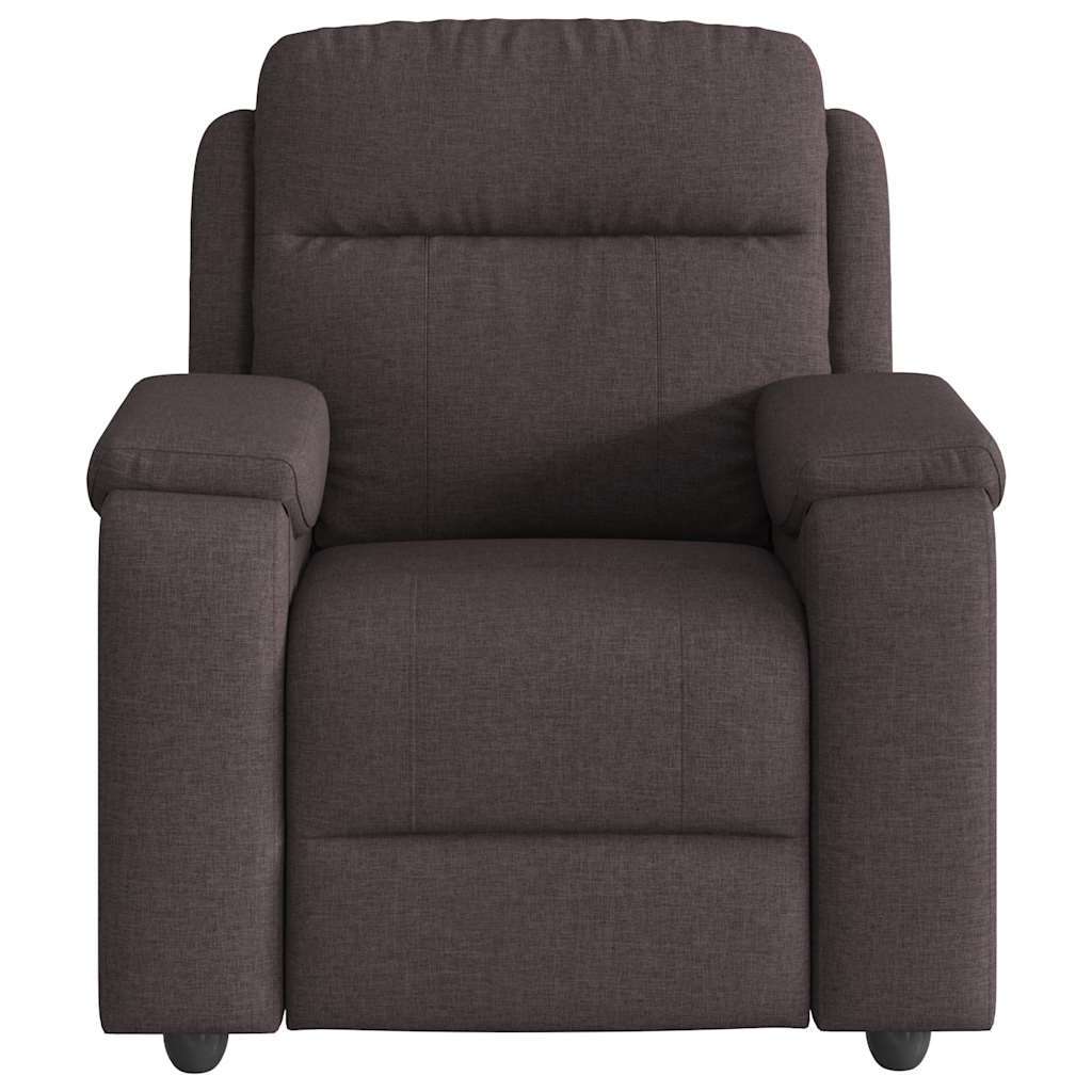 Fauteuil de massage tissu marron foncé