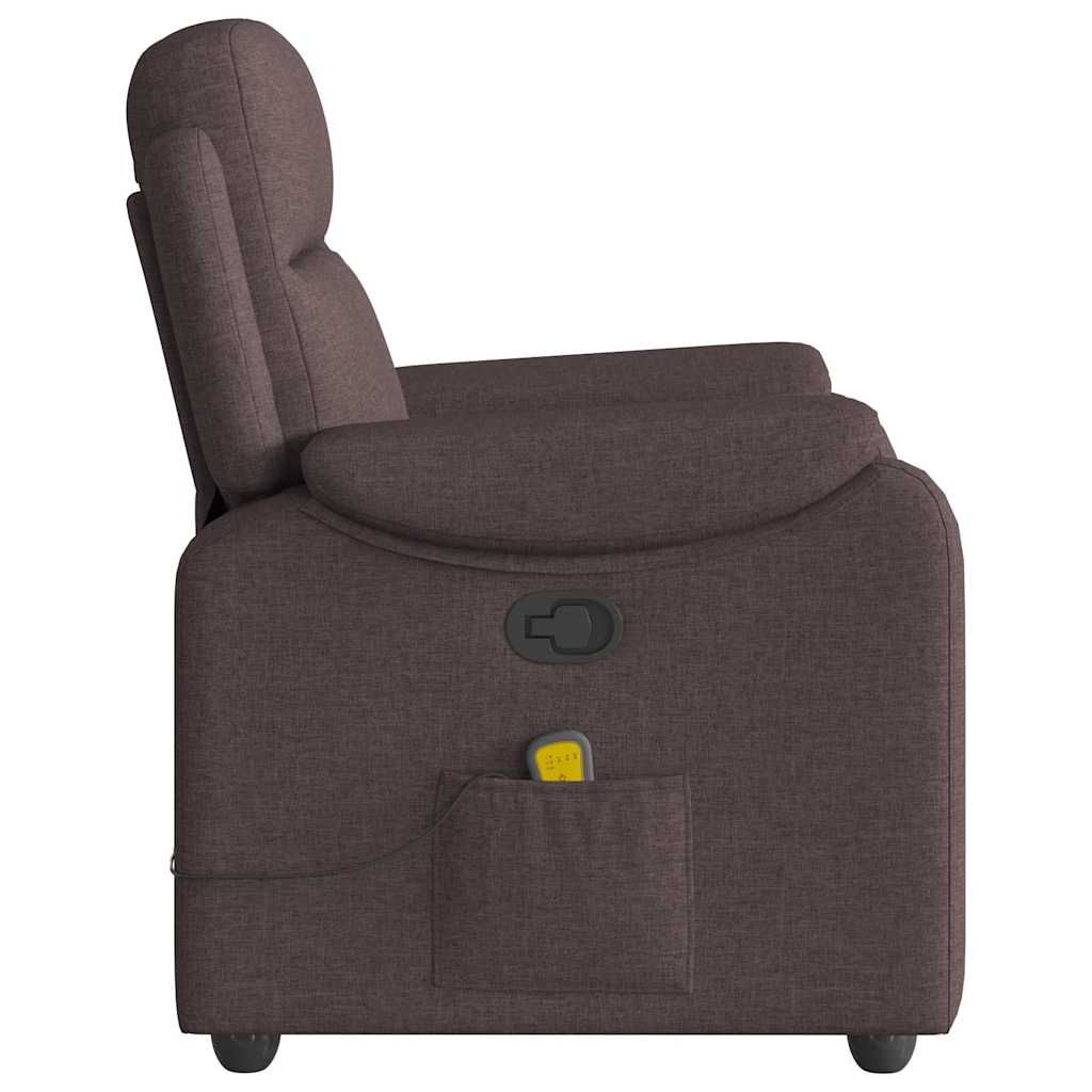 Fauteuil de massage tissu marron foncé