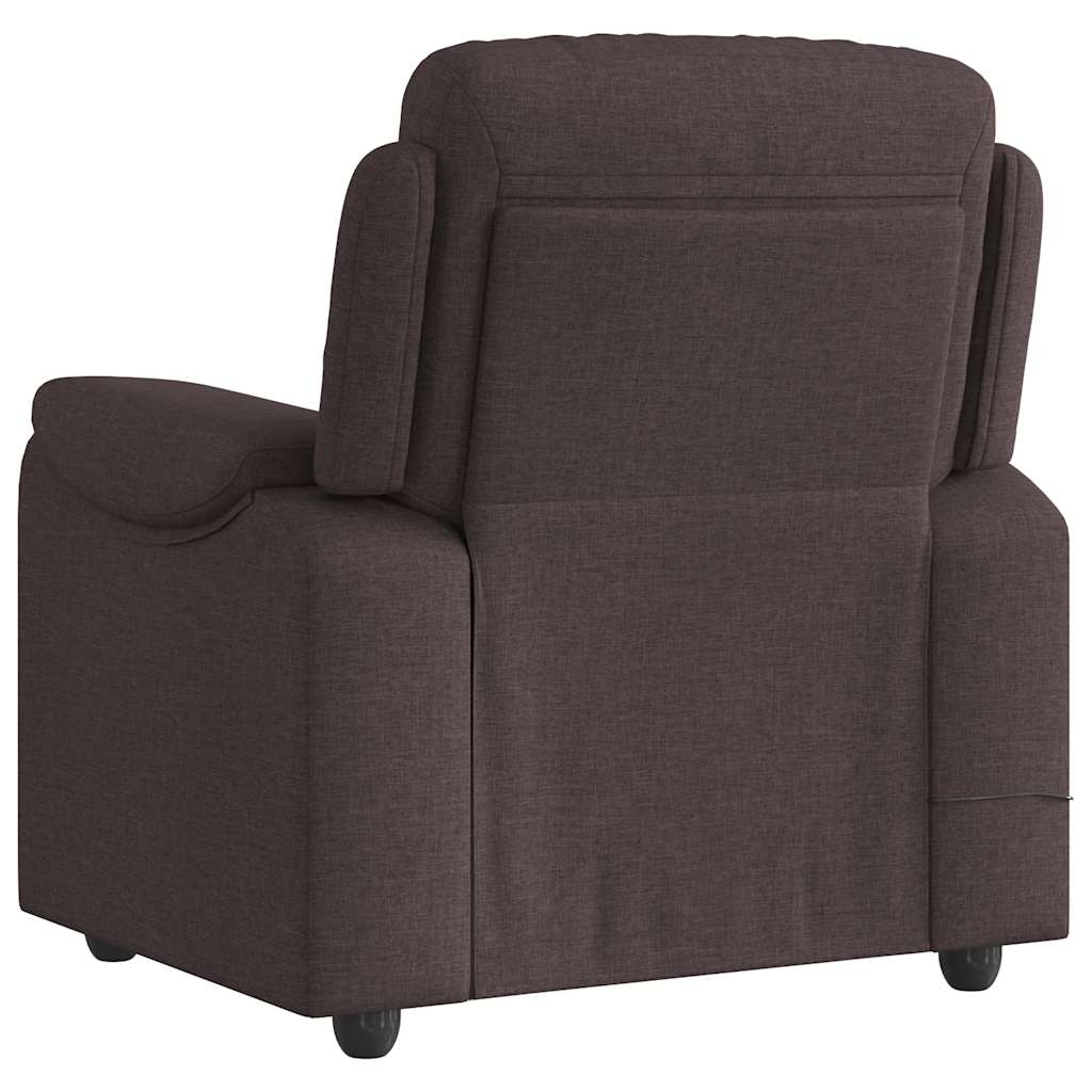 Fauteuil de massage tissu marron foncé