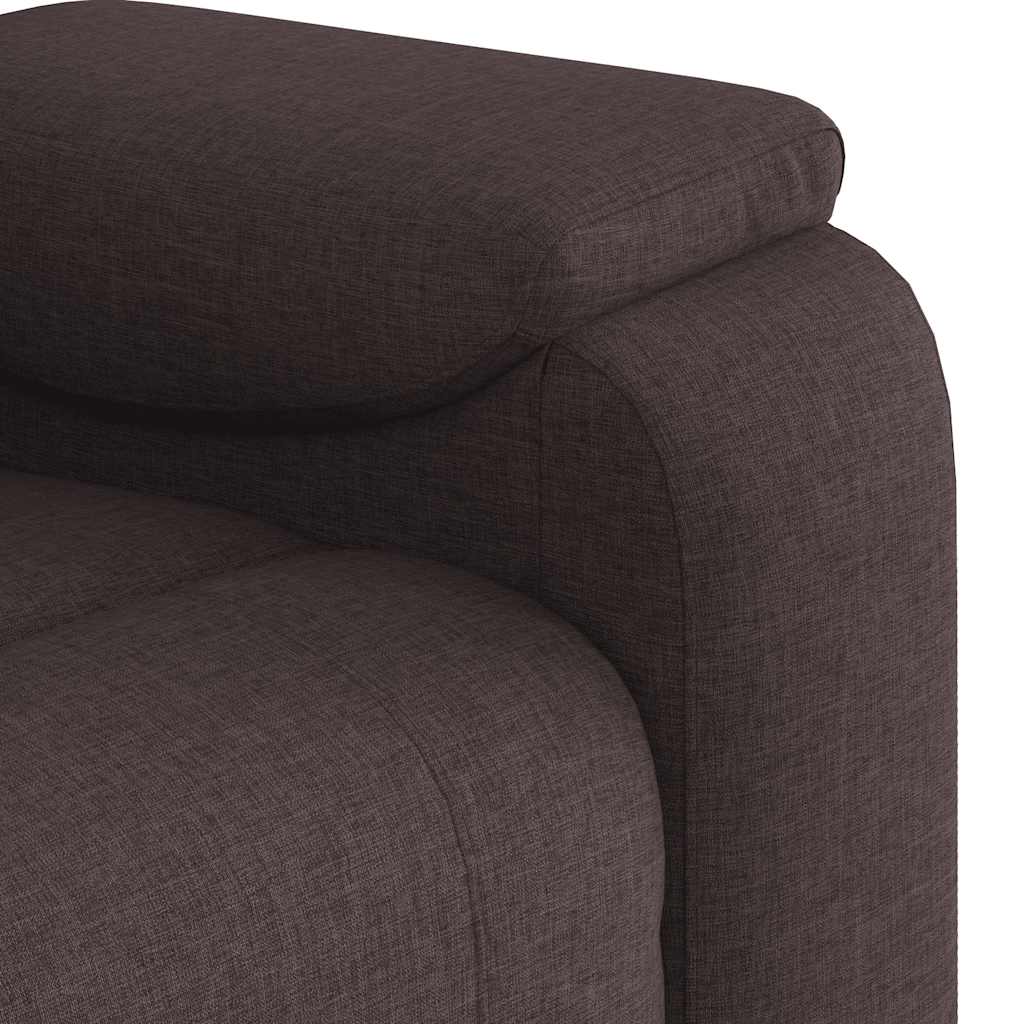 Fauteuil de massage tissu marron foncé