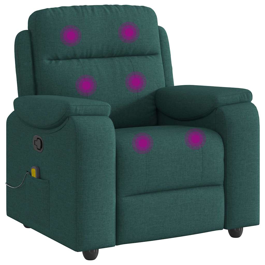 Fauteuil de massage tissu vert foncé