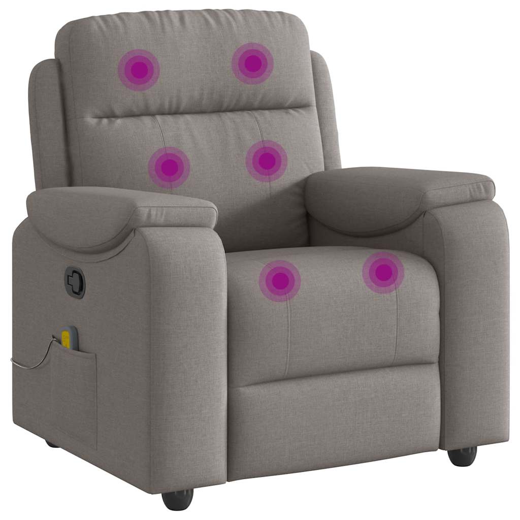Fauteuil de massage tissu taupe