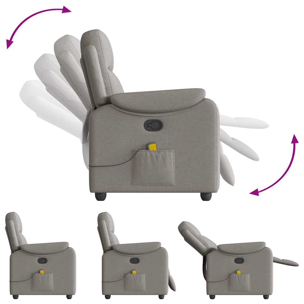 Fauteuil de massage tissu taupe