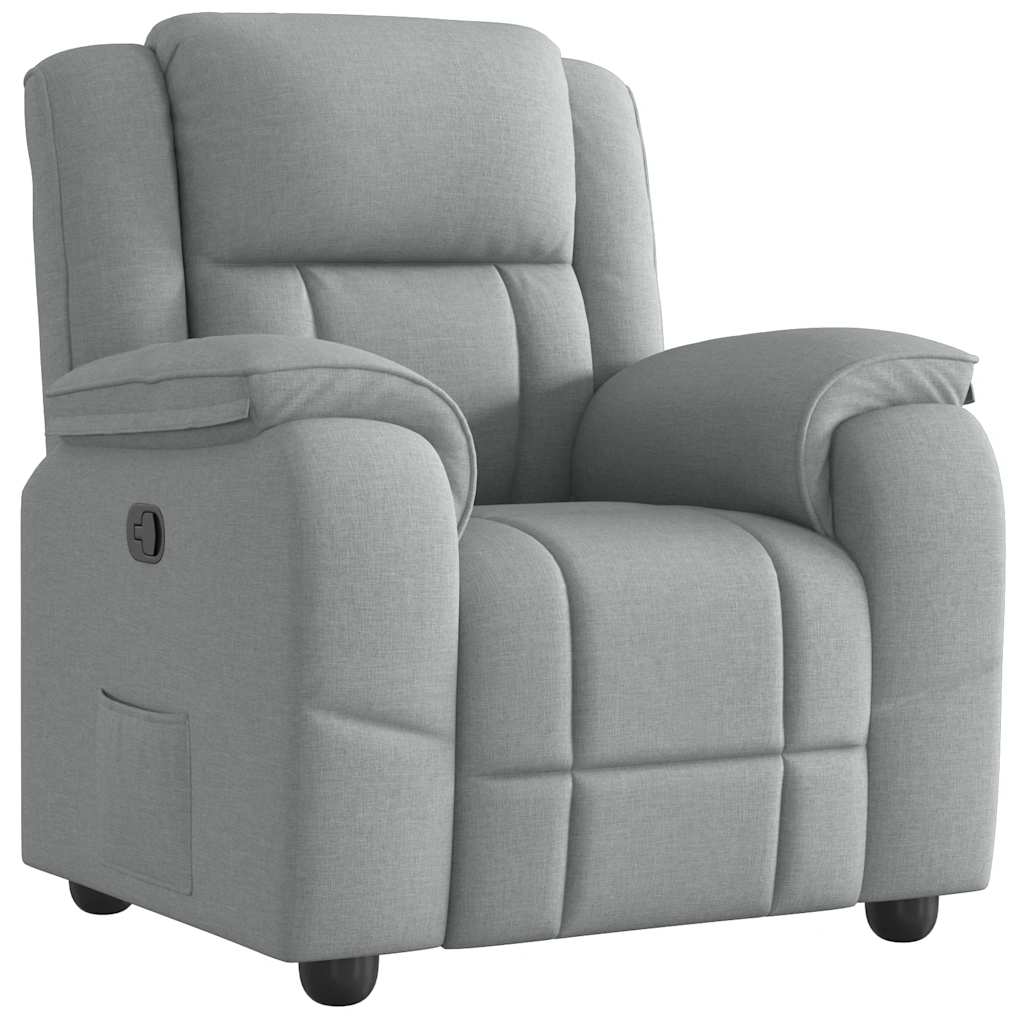 Fauteuil de relaxation tissu gris clair